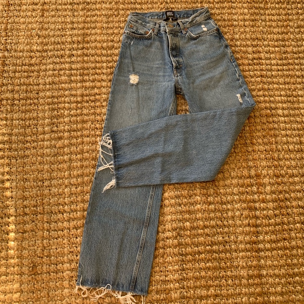 BDG high rise wide leg jean